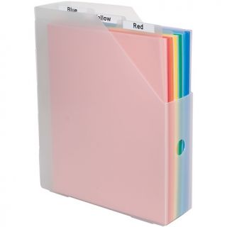 Cropper Hopper Vertical Paper Holder With Dividers   Clear 8 1/2X11 at