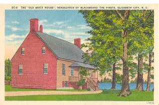 Old Brick House Elizabeth City Vintage Postcard