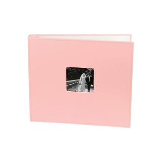 Postbound Leather Cover Album 12X12   Pink