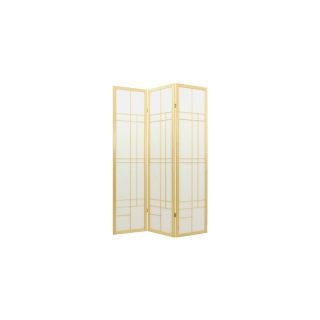 Eudes Decorative Paned Room Divider, 72in   Natural