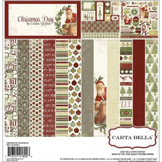 Christmas Day Scrapbook Paper Kit, 12 x 12in   11 Sheet