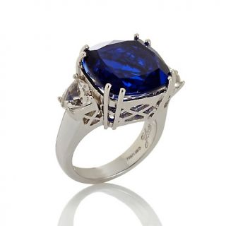 Yours by Loren 10ct Blue and White Quartz Sterling Silver Ring