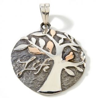 Michael Anthony Jewelry Sterling Silver and 10K Faith Pendant