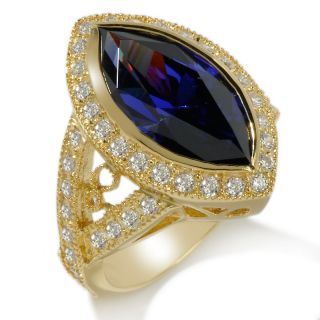 11.57ct Absolute™ Tanzanite Color and Clear Marquise Ring