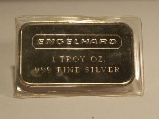 RARE Engelhard 1 Troy Ounce Silver Bar Ingot 999 Fine Art Bar Frosted