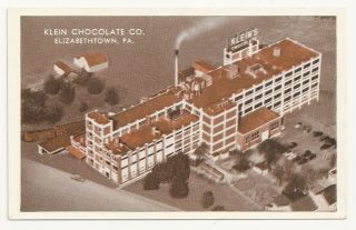 Elizabethtown PA Klein Chocolate Company Vtg Aerial PC