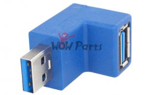  Male to Female Extension Cable 90 Degree Right Angle Adapter Plug