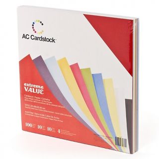 American Crafts Texture Cardstock, 12 x 12in   Primary Colors