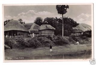  India Postcard Bengal Village Scene