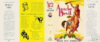 Edgar Rice Burroughs Apache Devil Fac DJ for 1st G D