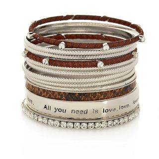  Culture All You Need Is Love Set of 13 Bangle Bracelets