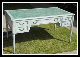 Spectacular French Gray Light Blue English Writing Desk Sale