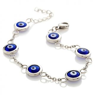  blue evil eye circle link 7 14 bracelet d 20120703090318887~188005