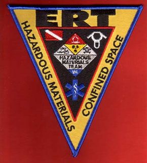 ert haz mat confined space fire patch unused 5 3 8 top to bottom