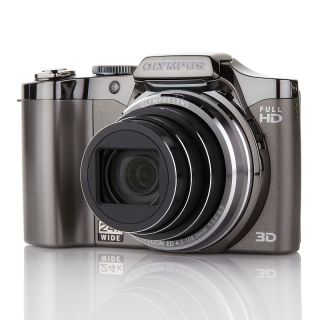 Olympus 3D 16MP 24X Zoom Digital Camera with Dual Recording, 4GB SDHC