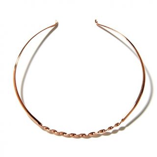  Twisted Front Copper Collar 16 1/2 Necklace