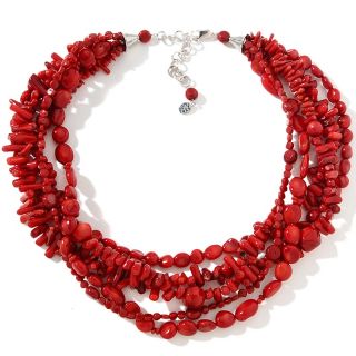  Lopez Multistrand Coral Torsade 17 1/2 Necklace