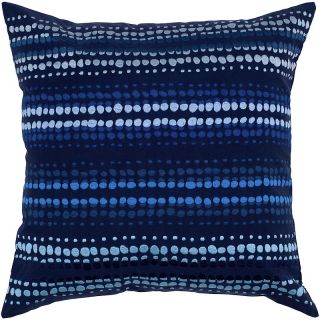 House Beautiful Marketplace 20 x 20 Spotted Stripe Pillow   Indigo