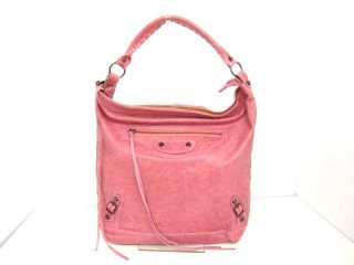 Authentic Balenciaga Editors The Day 140442 Pink Shoulder Bag