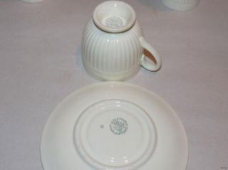 Pair Vintage Wedgwood Edme Double Egg Cup Demitassel Set Etruria