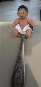 Cute Little Spoon Baby OOAK Handsculpted Vintage Spoon by Beth