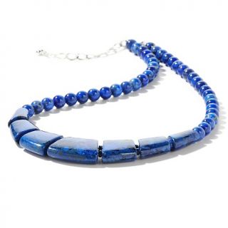  Mine Turquoise and Lapis Sterling Silver 19 1/2 Neckla