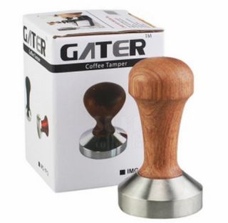 1pc Stainless Steel Coffee Tamper with Wood Handle 51mm