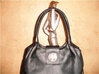 Kate Spade Black Leather Zip Flap Bag Tote Satchell Shoulder Bag Purse