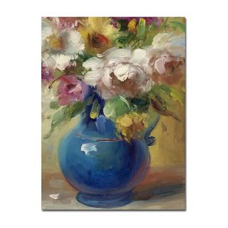  Marketplace Rio Flowers in a Blue Vase Canvas Art Print   24 x 32