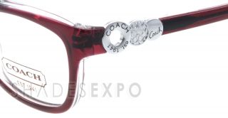 New Coach Eyeglasses HC 6014 Elise Burgundy 5051 Auth
