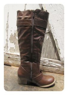 New Womens Wanted Brown Freeway Tall Casual Boots 8.5 M $67