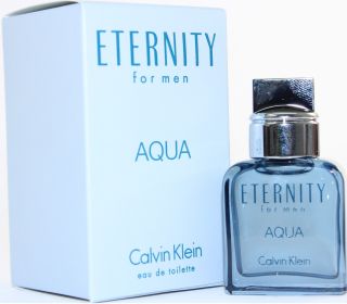 Eternity Aqua Mini 10 ml EDT Splash for Men New in A Box by Calvin