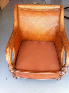  Ethan Allen Wicker Lounge Chair