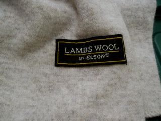 LAMBS WOOL by ELSON SCARF WRAP SHAWL LIGHT BROWN