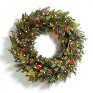  Christmas Trees & Wreaths Grandin Road Pre Lit 30 Woodland Wreath