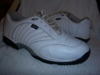 Etonic Mens 12 w Shoes White Leather Golf Sneakers Oxfords
