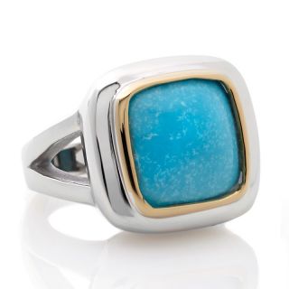  turquoise and stainless steel square 2 tone ring rating 1 $ 22 95