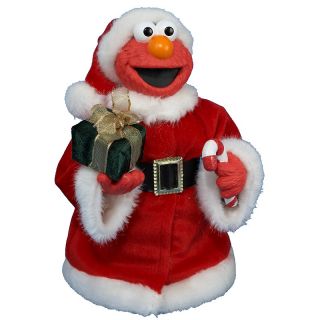Kurt Adler Kurt Adler 10 Elmo in Fabric Santa Outfit Tablepiece