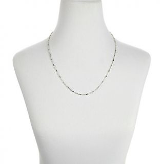  Diamond Cut Bar and Rope Chain 24 Necklace