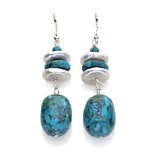 Sally C Treasures Sterling Silver Swirl and Gemstone Earrings