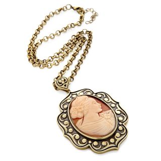  40mm cornelian medallion shaped pendant with 18 chain rating 1 $ 58 28