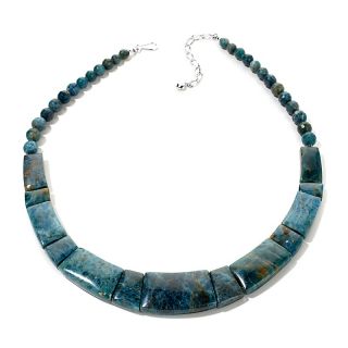Jay King Apatite Beaded Sterling Silver Collar Necklace