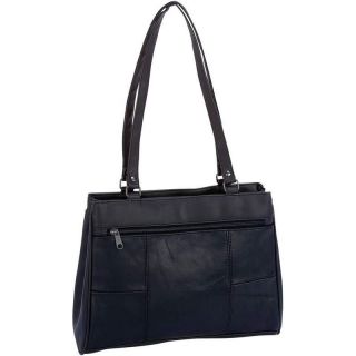 Black Lambskin Leather Baguette Handbag, Womens Evening Messenger