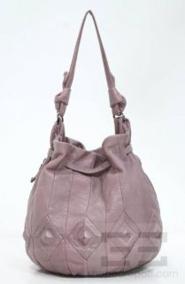 Elliott Lucca Lilac Purple Leather Silver Stud Handbag