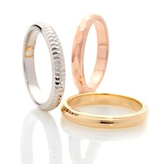  set of 3 multicolor diamond cut band rings rating 24 $ 39 90 s h $ 5