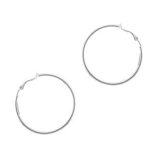  silver high polish hoop clip back earrings 1 1 2 x 1 16 rating 1 $ 35