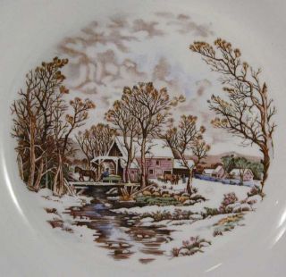 Edwin Knowles Winter Scene China Vegetable Bowl 2027