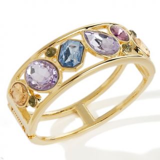 susan lucci clear multicolor stone 6 34 hinged bangle d