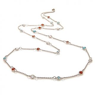  Jewelry with Carol Brodie 7.2ct Multicolor Zircon 36 Station Necklace