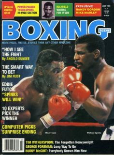  /MICHAEL SPINKS Boxing Scene July 1988 EVANDER HOLYFIELD/BUDDY MCGIRT